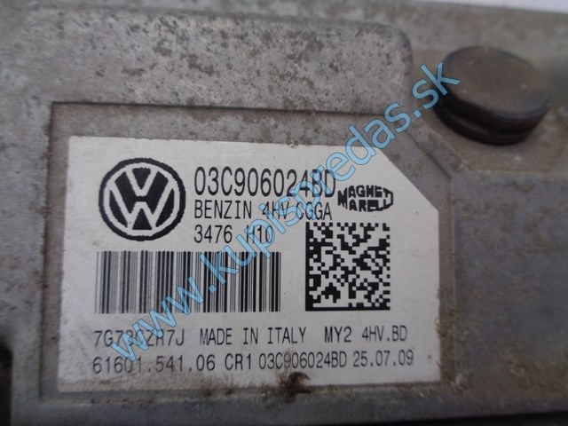 riadiaca jednotka motora na vw volkswagen golf 6 1,4 16V, 03C906024BD