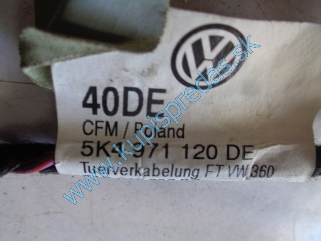 ľavá predná elektroinštalácia na vw volkswagen golf VI , 5K4971120DE