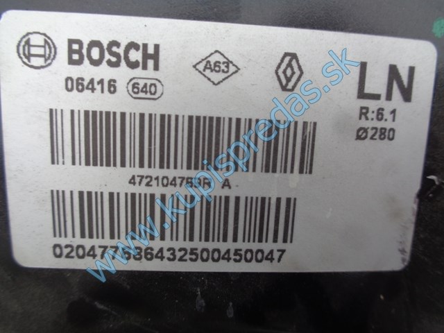 brzdový posilovač na renault megane IV 1,5dci, 472104789RA