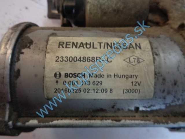 štartér na renault megane IV 1,5dci, 233004868R