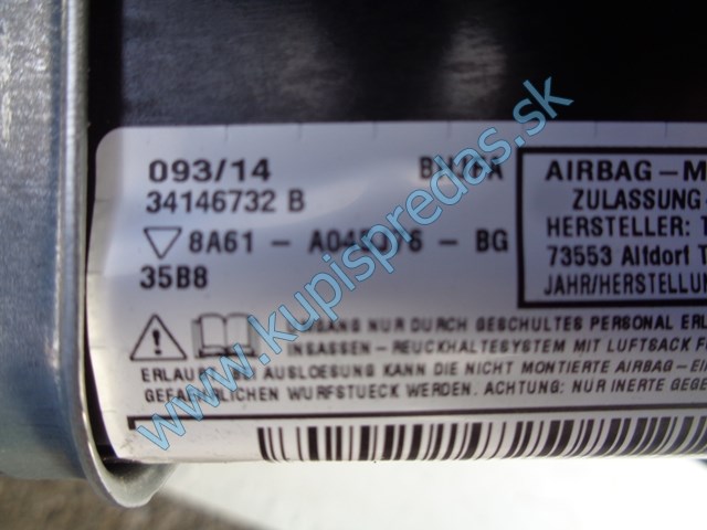 prístrojová doska na ford fiestu mk7, airbagy, 