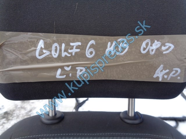 ľavá predná sedačka na vw volkswagen golf VI, 