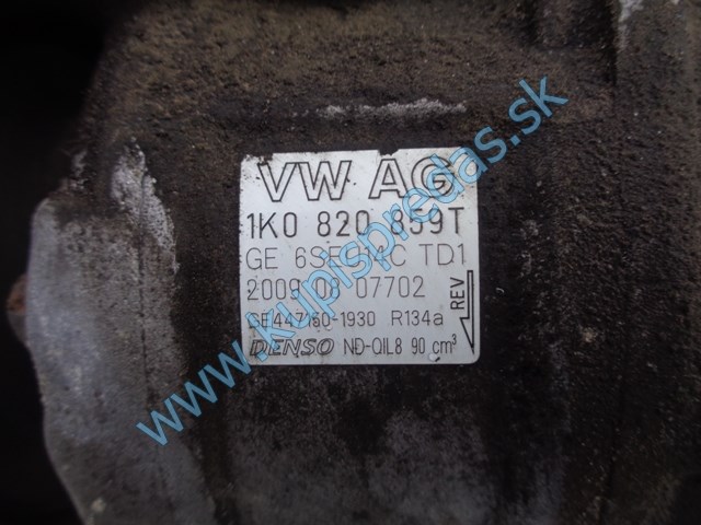 kompresor klimatizácie na vw volkswagen golf VI, 1,4tsi, 1K0820859T