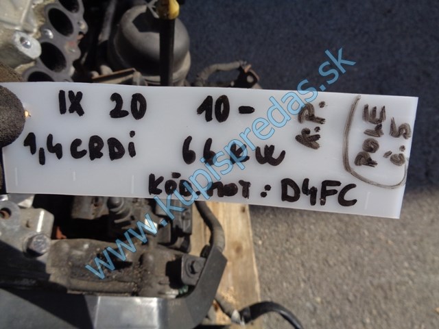 motor na hyundai ix20 1,4crdi, D4FC, 