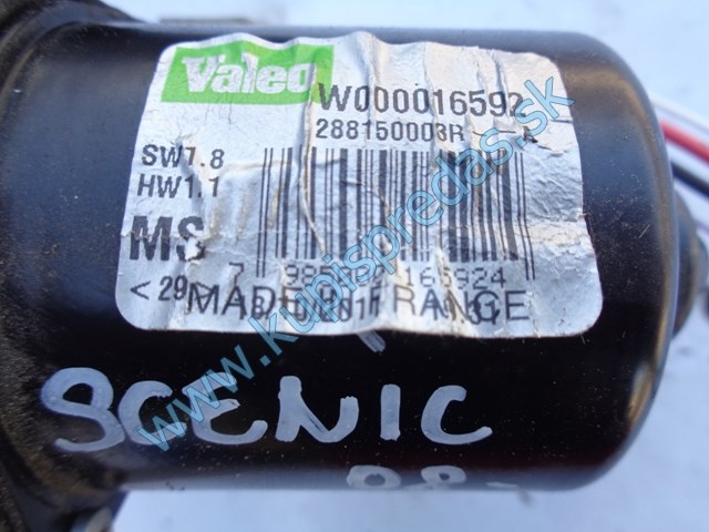 pravý predný mechanizmus stieračov na renault scénic III, 