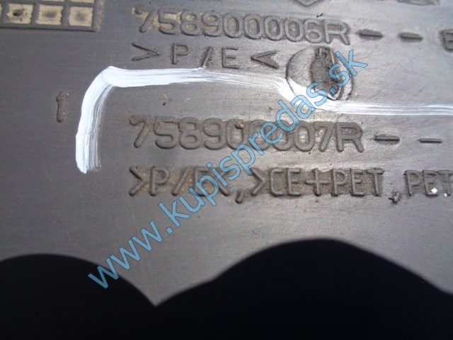 spodný kryt motora na renalt scénic III, 758900007R
