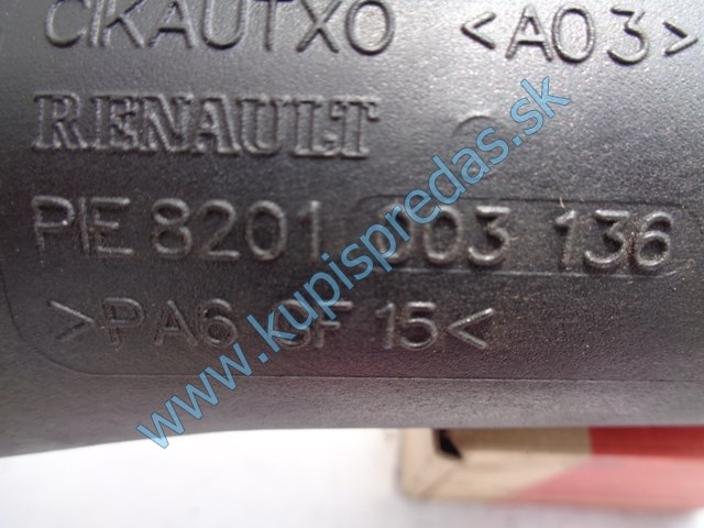 hadica na vzduch na renault scénic III 1,9dci, 8201003136