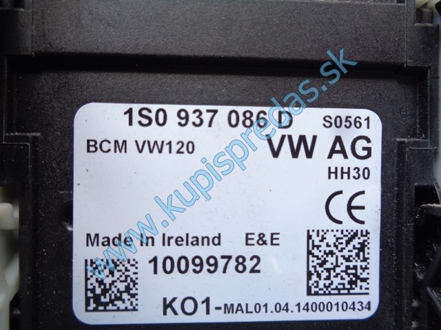 riadiaca jednotka komfortu BCM na seat mi, 1S0937086D