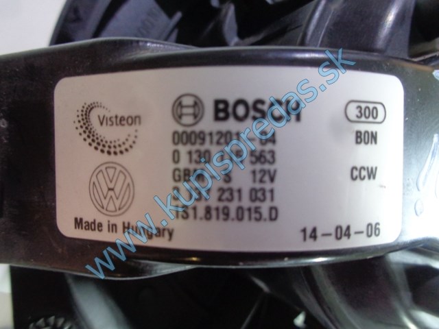 ventilátor kúrenia na seat mi, 1S1819015D