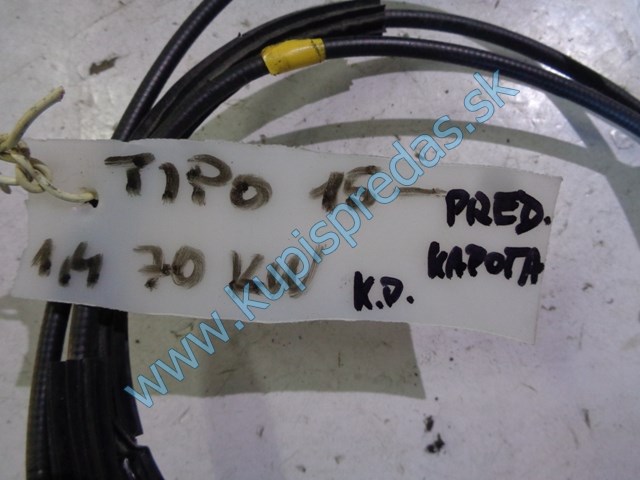 páčka na otváranie kapoty na fiat tipo II, lanko