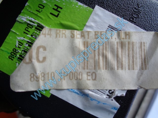 ľavý zadný pás na hyundai ix20, 89810-1P000