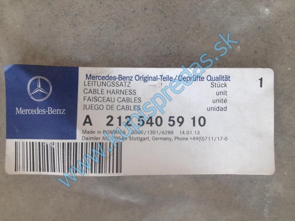 Parkovacie senzory+kabeláž MERCEDES E W212