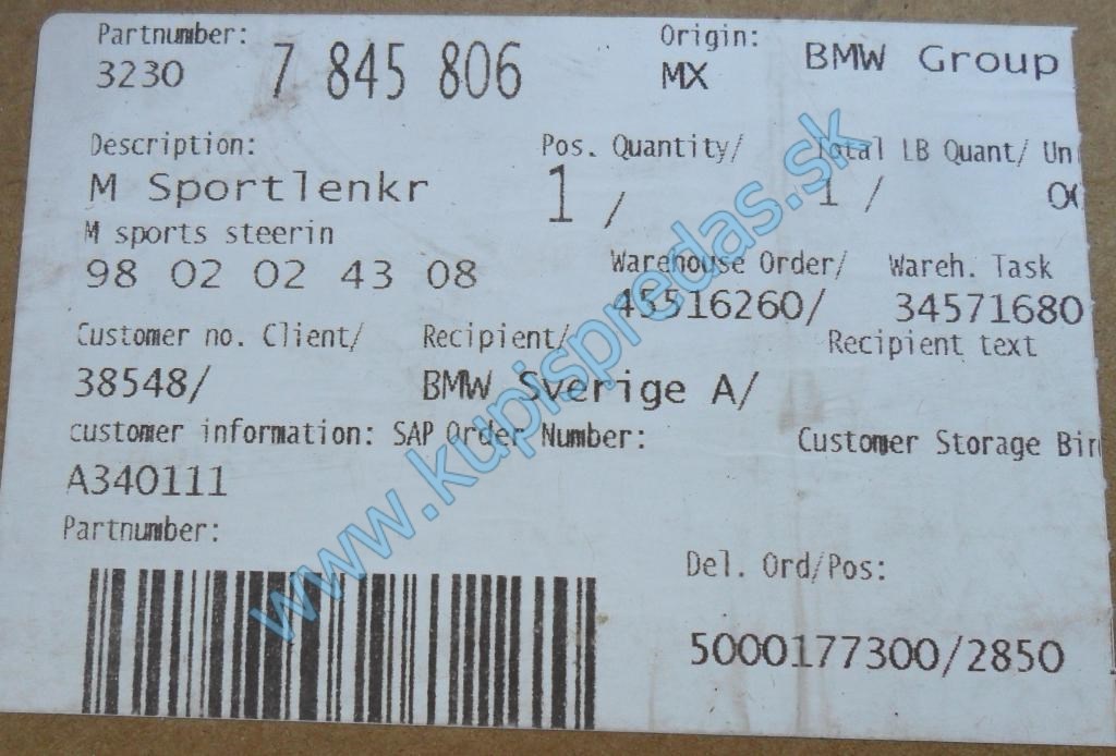 Vyhrievaný volant BMW X3 F25