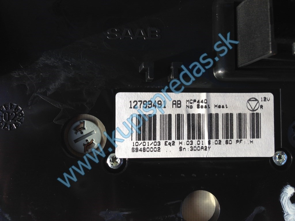 Ovládací panel klímatizácie SAAB 9-3 