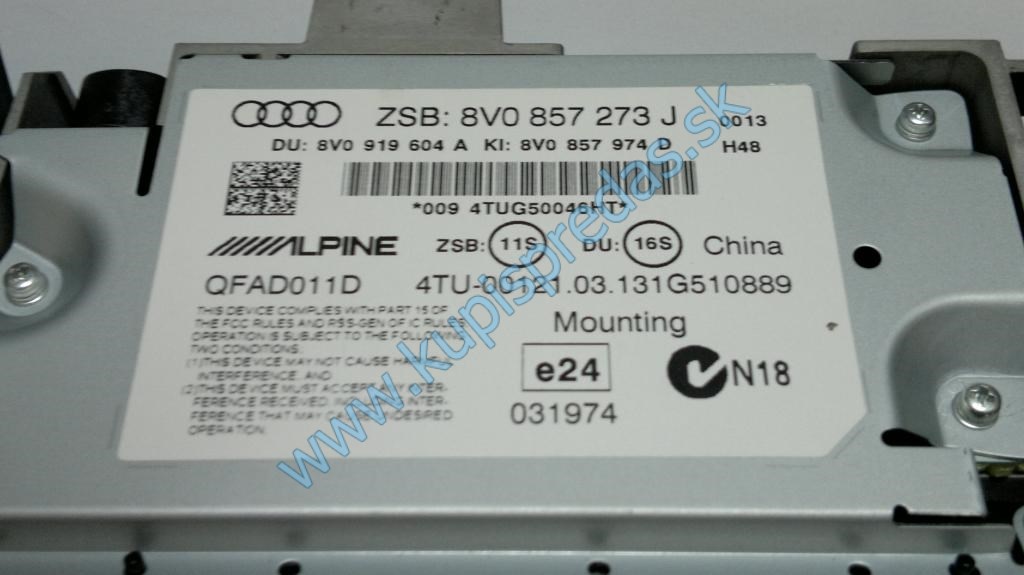 Monitor LCD AUDI A3 8V  
