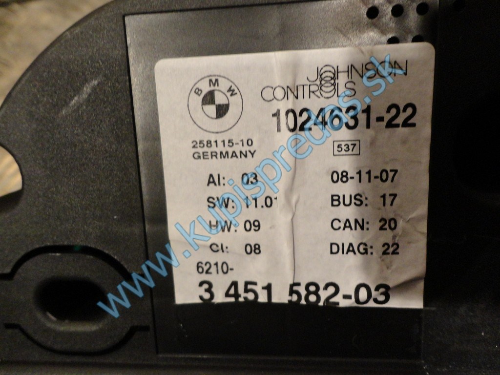 Prístrojový panel BMW X3 E83 2.0d AUTOMAT 
