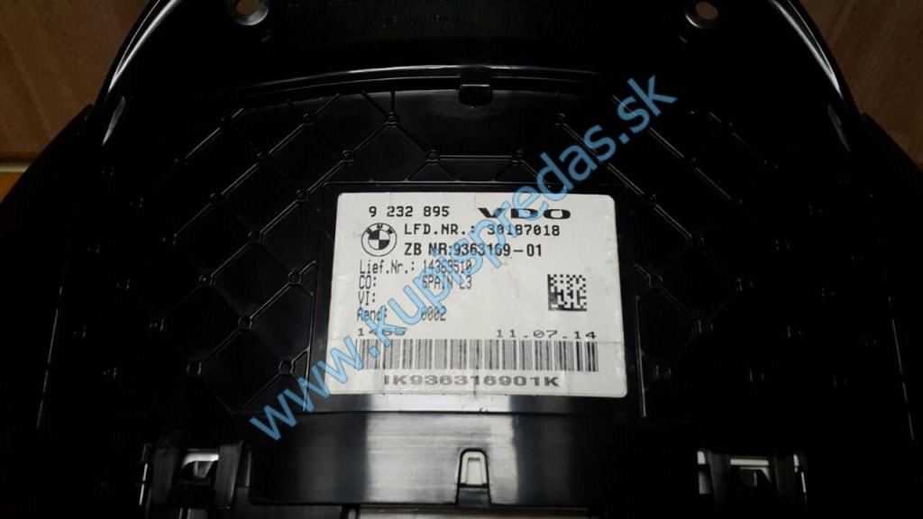 Prístrojový panel BMW 3 F30 F31 F34 / BMW 4 F32 F33 F36 Diesel