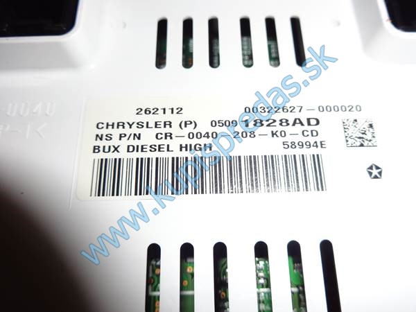 Prístrojový panel Jeep Wrangler 2.8 CRD