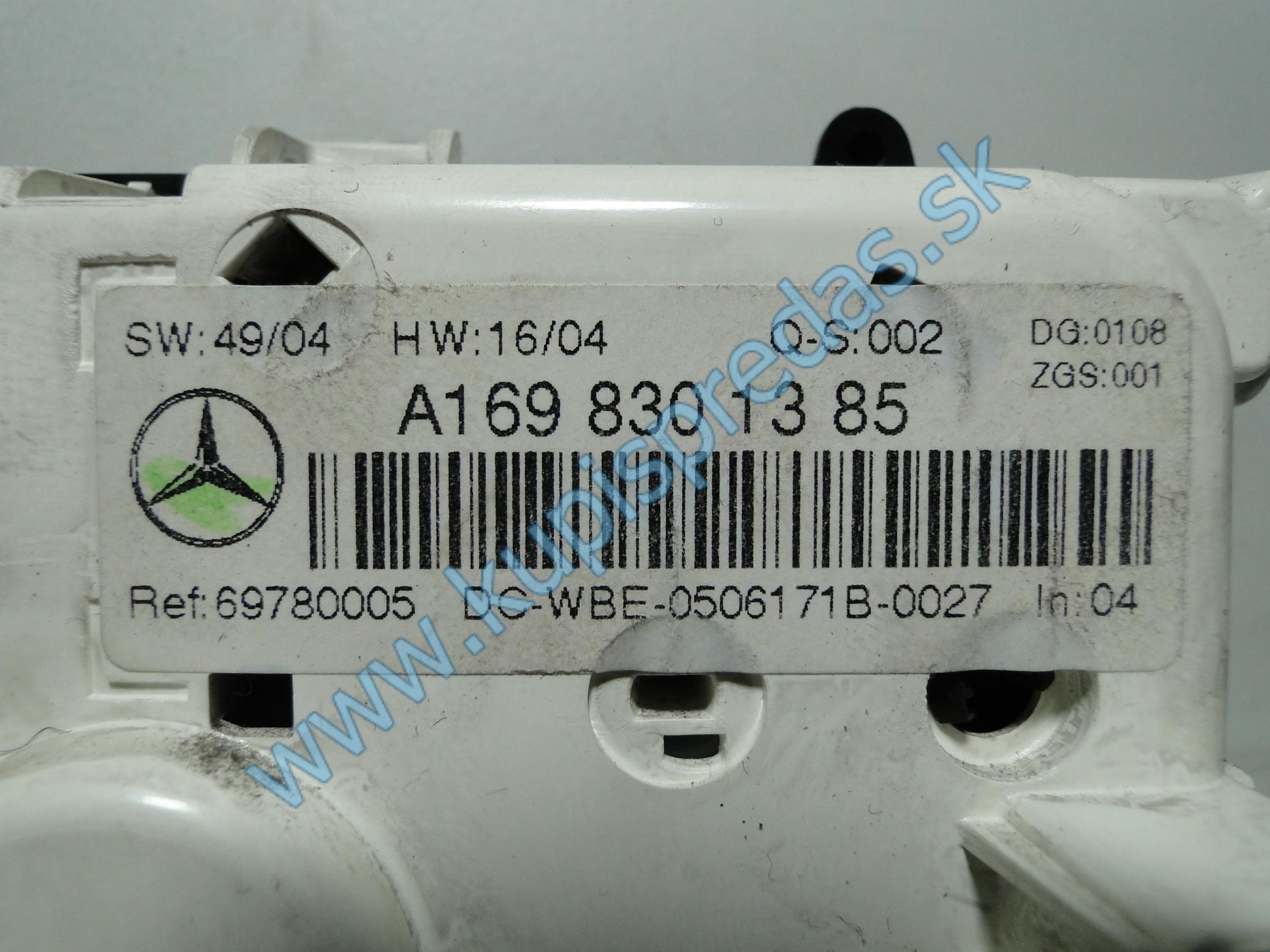 Ovládací modul klímy MERCEDES A W169  