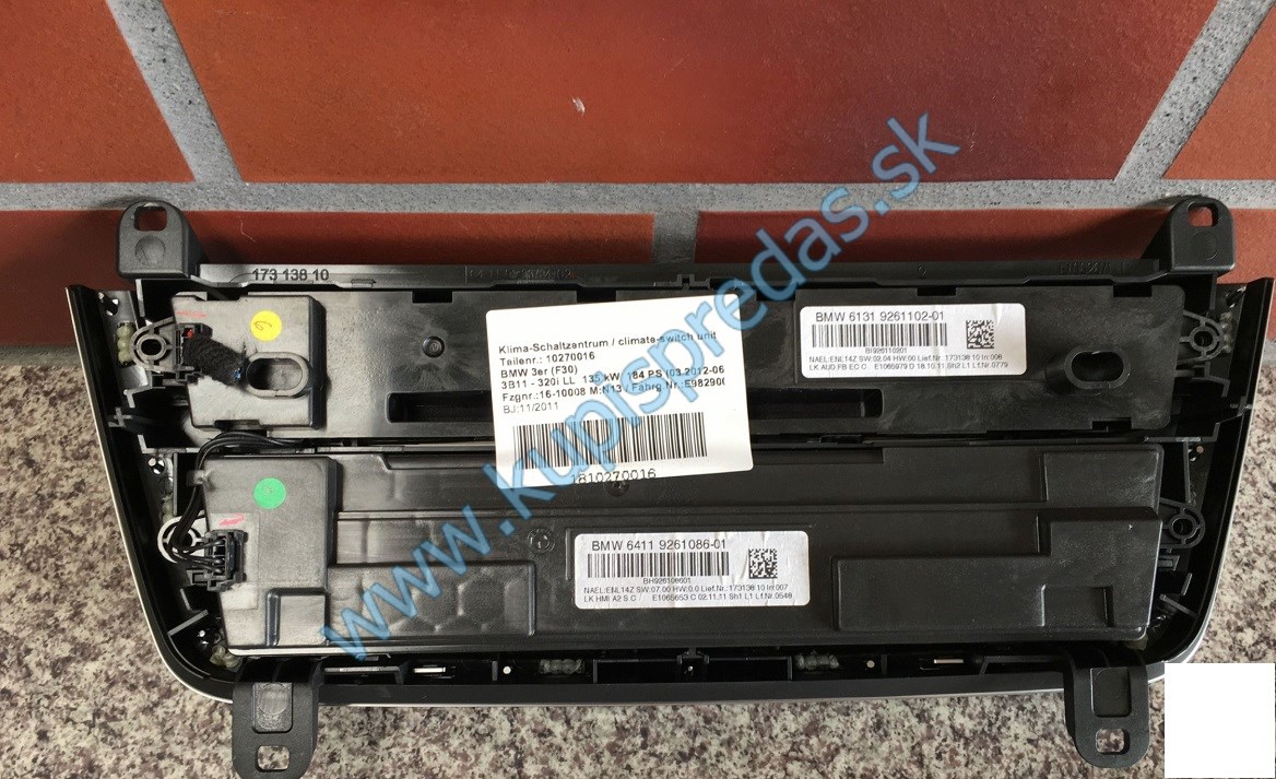 Ovládací modul klímy BMW 1 2 F20 F21 F22 / BMW 4 F32