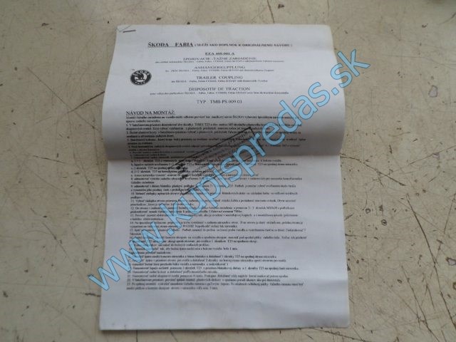 ťažné zariadenie na škodu fábiu 1 kombi, combi