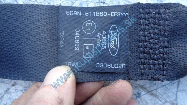 ľavý zadný bezpečnostný pás na ford mondeo mk4