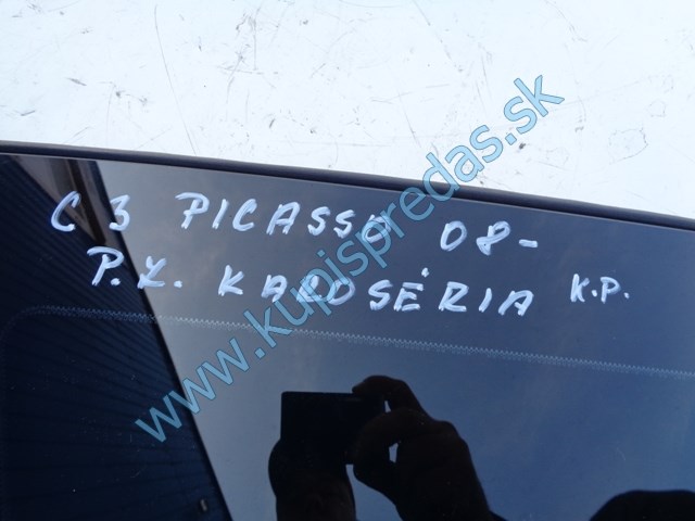 pravé zadné sklo do karosérie na citroen c3 picasso, 