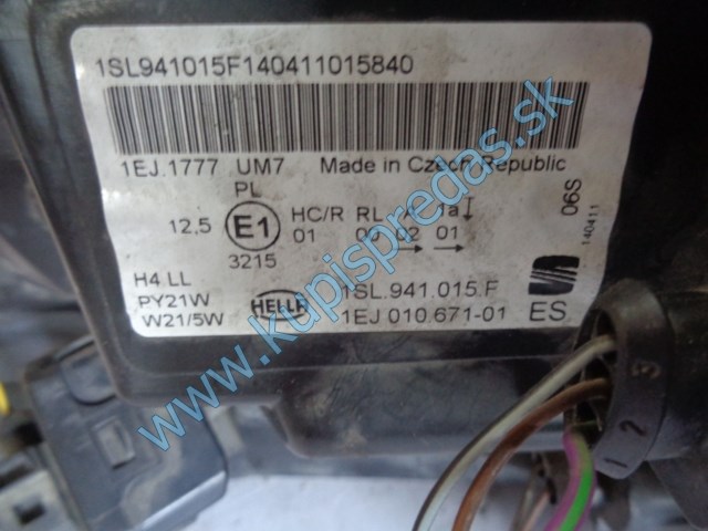 ľavé predné svetlo na seat mii, 1SL941015F
